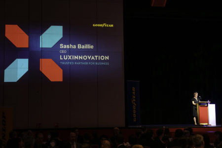 Luxinnovation CEO Sasha Baillie speaks at Goodyear Patent Dinner 2019