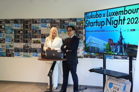 Jenny Hällen Hedberg and Akira Karachi at the Luxembourg-Tsukuba Startup Night